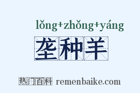 垄种羊是什么意思的图片